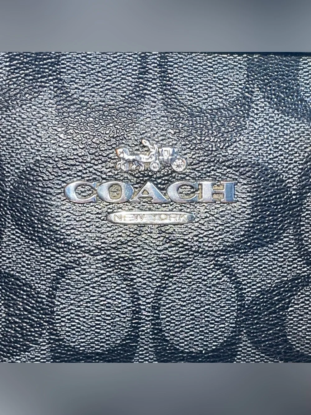 Coach Outlet Rowan Satchel Bag Black/Gray Signature Canvas